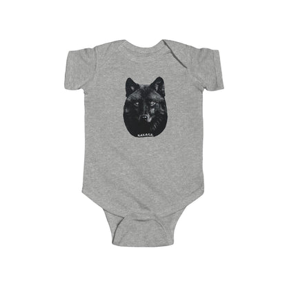 Big Face Wolf Infant  Bodysuit